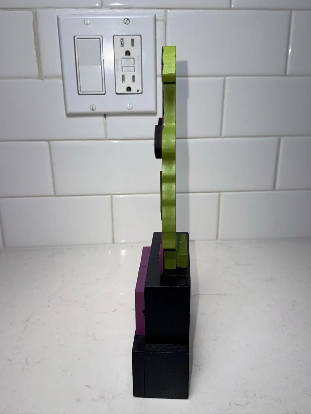 Halloween Witch Countdown Block Decor - Green